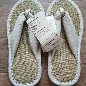 Muji Beige and Natural Slippers